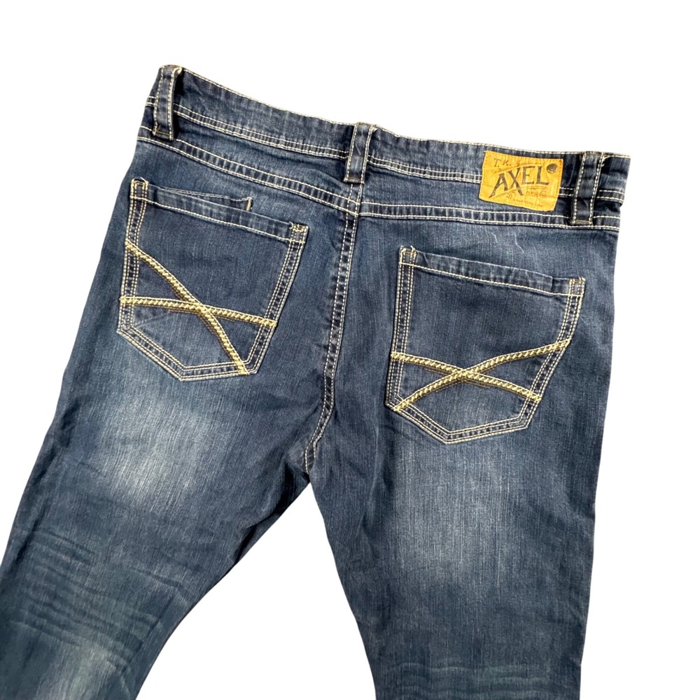 TK Axel Mens Athletic Fit Jeans W38 L29 Blue Wash Stretch Modern Casual Denim
